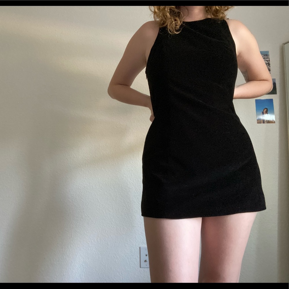 Vintage black velvet dress